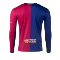 Echipament fotbal Barcelona Tricou Acasa 2024-25 maneca lunga